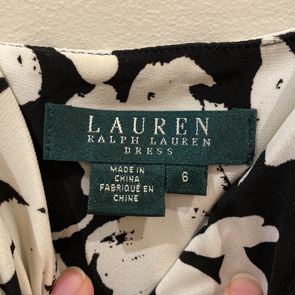 Ralph Lauren - Black and White Floral Dress - Picture 5 of 6